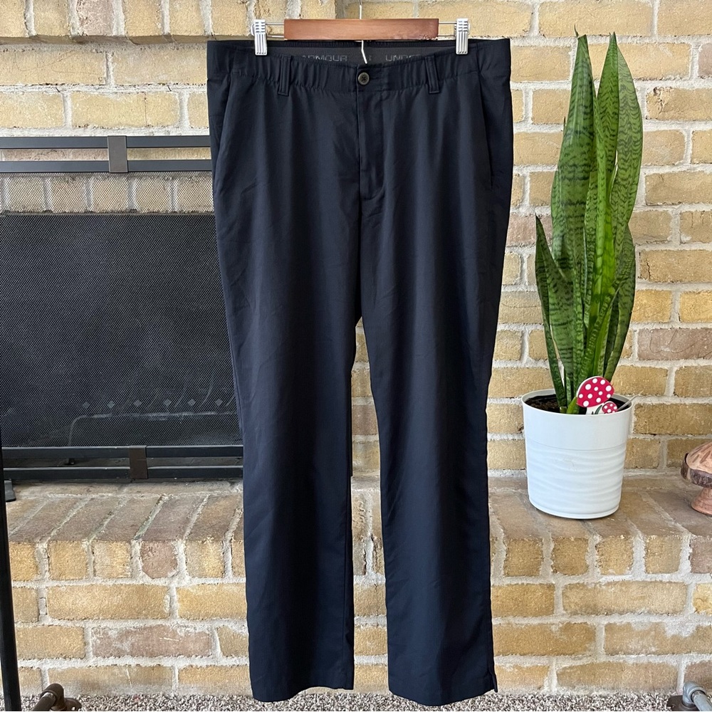 Under Armour Mens The Showdown Golf Stretch Pants Black Size 36x32